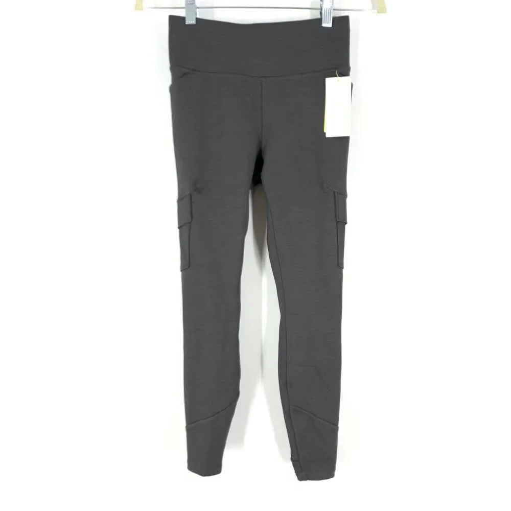 Women's High-Waisted Cargo Leggings All in Motion Charcoal Gray XS NWT - Picture 2 of 8